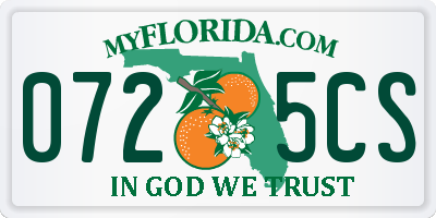 FL license plate 0725CS