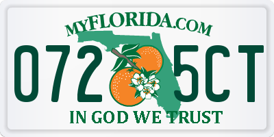FL license plate 0725CT