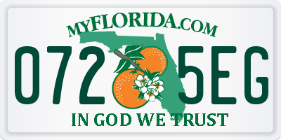 FL license plate 0725EG