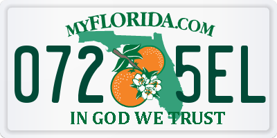 FL license plate 0725EL