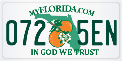 FL license plate 0725EN