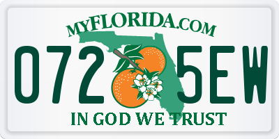 FL license plate 0725EW