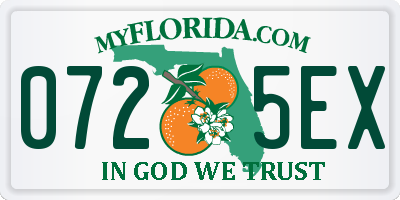 FL license plate 0725EX