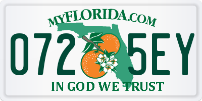 FL license plate 0725EY