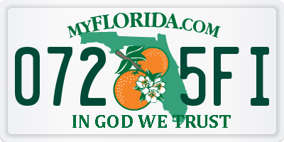 FL license plate 0725FI