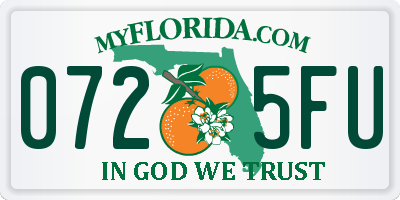 FL license plate 0725FU