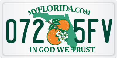 FL license plate 0725FV