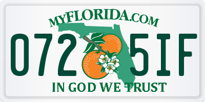 FL license plate 0725IF