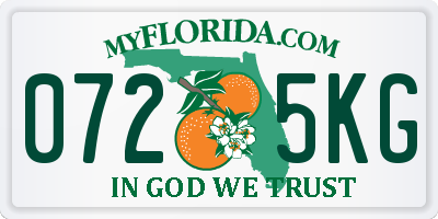 FL license plate 0725KG