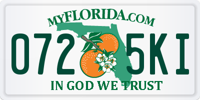 FL license plate 0725KI