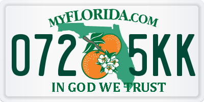 FL license plate 0725KK