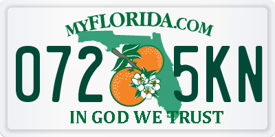 FL license plate 0725KN