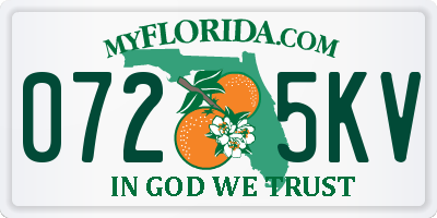 FL license plate 0725KV