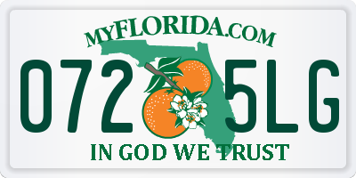 FL license plate 0725LG