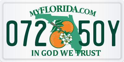 FL license plate 0725OY