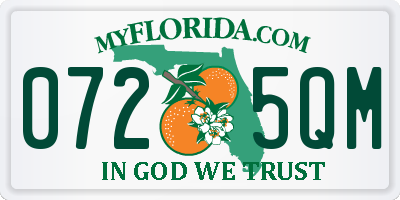 FL license plate 0725QM