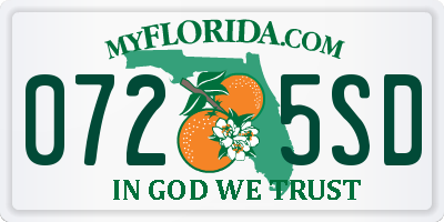 FL license plate 0725SD