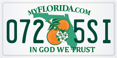 FL license plate 0725SI