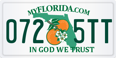 FL license plate 0725TT