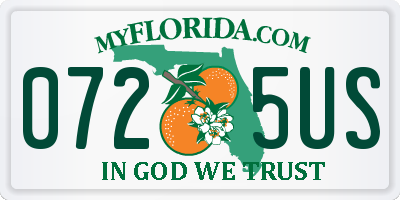 FL license plate 0725US