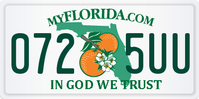FL license plate 0725UU