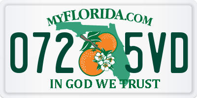 FL license plate 0725VD
