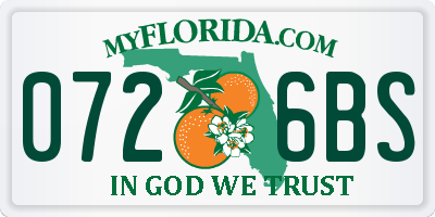 FL license plate 0726BS