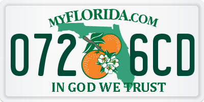 FL license plate 0726CD