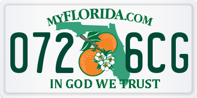 FL license plate 0726CG