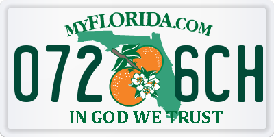 FL license plate 0726CH