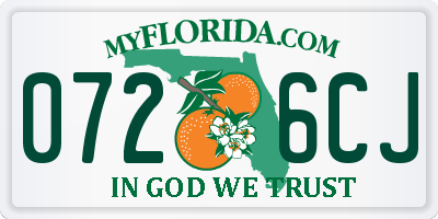 FL license plate 0726CJ