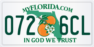 FL license plate 0726CL