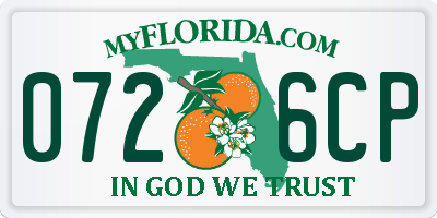 FL license plate 0726CP