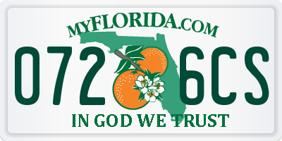 FL license plate 0726CS