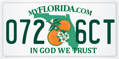 FL license plate 0726CT