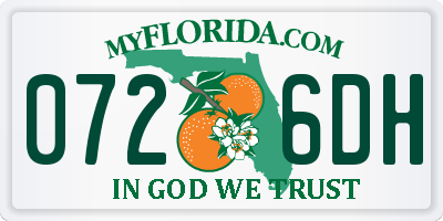 FL license plate 0726DH