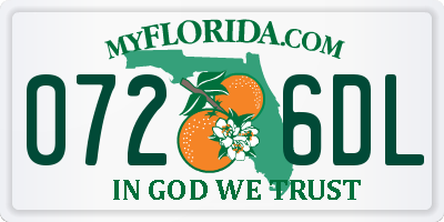 FL license plate 0726DL