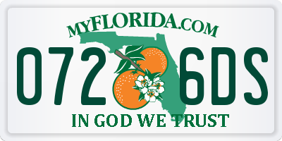 FL license plate 0726DS