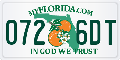 FL license plate 0726DT