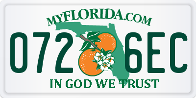 FL license plate 0726EC