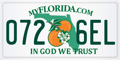 FL license plate 0726EL