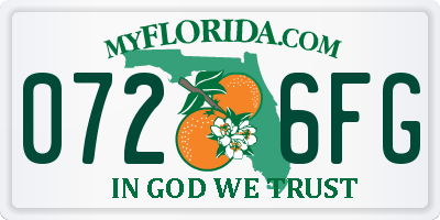 FL license plate 0726FG