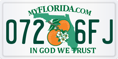 FL license plate 0726FJ