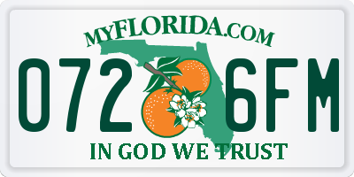 FL license plate 0726FM