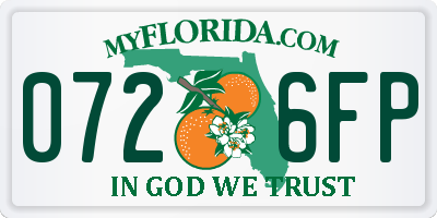 FL license plate 0726FP
