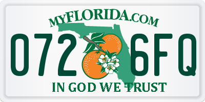FL license plate 0726FQ