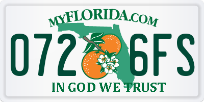 FL license plate 0726FS