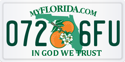 FL license plate 0726FU
