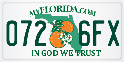 FL license plate 0726FX