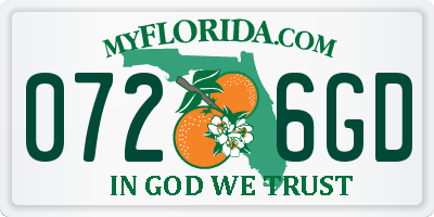 FL license plate 0726GD